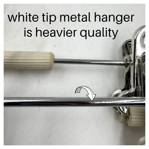 VGT Heavy-Gauge Metal Pant Skirt Hangers Non-Slip Clip w/ Cascade Hook LOT of 4 - Picture 3 of 14